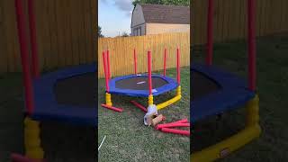 Build a Trampoline with me for our NEW Backyard dfwfamily littletikes wemoved backyardfun [upl. by Shepard117]