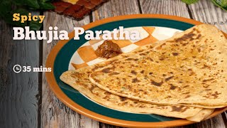 Spicy Bhujia Paratha  Aloo Bhujia Paratha  Paratha Recipes  Cookd [upl. by Adekan]