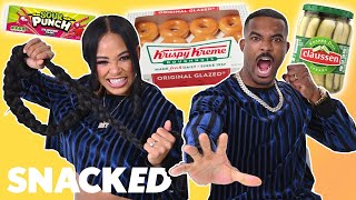 WWE Superstars Bianca Belair amp Montez Ford Unleash Their Favorite Snack Combos  Snacked [upl. by Leen894]