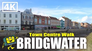 BRIDGWATER Somerset UK October 2022  4K Walking Tour [upl. by Duax]