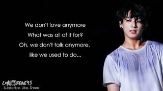 BTS Jungkook  We Dont Talk Anymore  Cover Lyrics [upl. by Erinn]