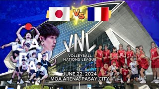 Exciting JAPAN 🇯🇵 vs FRANCE 🇨🇵  VNL Week 3  June 22 2024  SM MOA ARENA FINALS PREVIEW [upl. by Lotus]