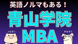 【社会人大学院紹介】青山学院大学MBA（青山学院大学 国際マネジメント研究科） [upl. by Winnie]