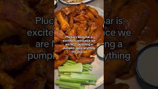 â¤ï¸â¤ï¸â¤ï¸ food pluckerswingbar chickenwings pumpkinspice foodie texaseats texasfoodie [upl. by Doersten]