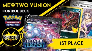 1st Place Mewtwo VUNION  Yveltal Control Deck Out of 1000 Players Pokemon TCG [upl. by Drapehs]