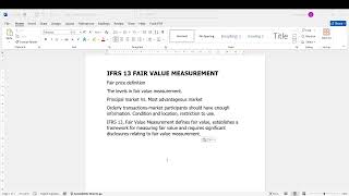 SBR IFRS 13 FAIR VALUE MEASUREMENTPART ONE [upl. by Hercules610]