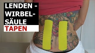 Lendenwirbelsäule Tapen  Kinesiology Taping Anleitung für die Lendenwirbelsäule [upl. by Vaientina]