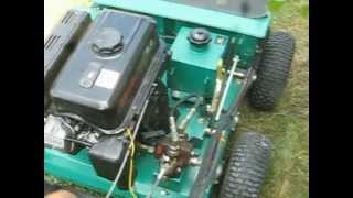 LESCO COMMERCIAL SLIT SEEDER DETHATCHER FERTILIZER APPLICATOR WITH KAWASAKI 8 HP ENGINE [upl. by Foley]