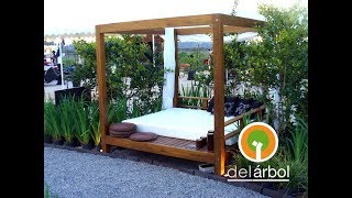 Camastro Bali para Jardin y Exterior  delarbolcomar  Fábrica de Muebles [upl. by Eehtomit]