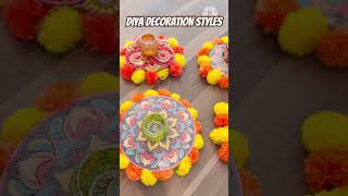 Diya decors  temu festivevibes diya ideas budgetfriendly diy glass Diya folder [upl. by Anrahc729]