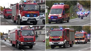 37 Fahrzeuge MotMarsch Feuerwehren Kreis Lippe  Kolonnenfahrt [upl. by Imojean]