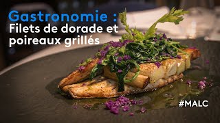 Gastronomie  Filets de dorade et poireaux grillés [upl. by Hitt]