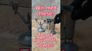 EXPERIMENTING WITH MOLTEN PEWTER METAL MELTER IS BACK WITH A NEW VIDEO [upl. by Lenes751]