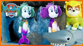 Aqua Pups Save Lost Merpups  PAW Patrol  Toy Play for Kids [upl. by Proud]