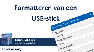 Een USBstick formatteren [upl. by Adnarem]