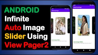 Android infinte Auto Image slider using viewPager2\How to autoscroll viewPager2 in Android kotlin [upl. by Leinoto]