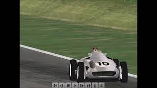 Juan Manuel Fangio  F1 9902  Vuelta rápida en Aintree 1955 [upl. by Barren]