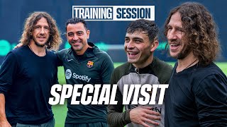 PUYOL RETURNS HOME  FC Barcelona training 🔵🔴 [upl. by Eserahs]