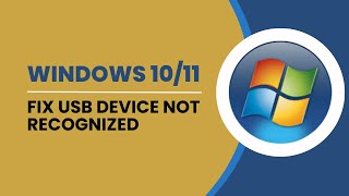 Fix USB Device Not Recognized In Windows 10  11  How To Solve usb device not recognized 5 Way [upl. by Ellehcin]