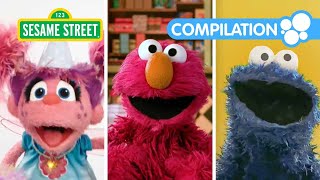 Sesame Street 5 Songs with Elmo Abby and Cookie Monster [upl. by Aitnohs]