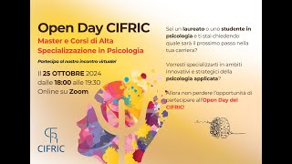 PSICOLOGIA E PERCORSI FORMATIVI OPEN DAY 2024  CIFRIC [upl. by Costa]