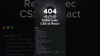 Effet de reflet avec CSS et React [upl. by Ssalguod886]