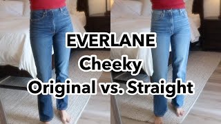 EVERLANE Original Cheeky vs Cheeky Straight Jeans [upl. by Audrye399]