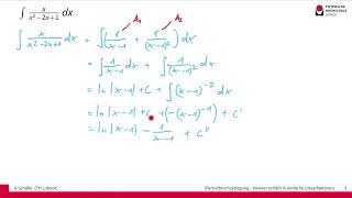 Integrationstechniken  Partialbruchzerlegung  Nenner zerfällt in mehrfache Linearfaktoren [upl. by Amata315]