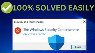 ✅ 100 FIXED  Security Center service cannot be started in Windows 1011 [upl. by Corin98]