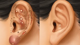 ASMR II EARWAX REMOVAL SATISFYING TREATMENT ANIMATION [upl. by Nels]