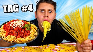 Eine Woche nur NUDELNSPAGHETTI ESSEN 20🍝😨  SELBSTEXPERIMENT⭐Mit ÜBERRASCHUNG😏 [upl. by Alrac]