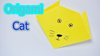 How to make an origami cat face [upl. by Carole]