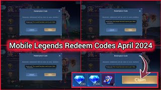 No Limit Codes  Mobile Legends Redeem Codes today April 01 2024 1 Minute Video get this all rew [upl. by Kitty]