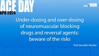 Under and overdosing of neuromuscular blocking drugs and reversal agents beware of the risks [upl. by Ahsienor]