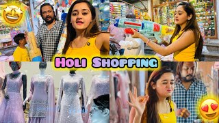 Bindass Kavya ki Holi street shopping Challenge 😱 Krishna ki Biggest Pichkari [upl. by Novy]