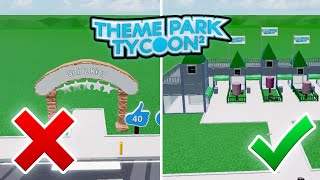 Roblox Themepark Tycoon 2  Building a Entrance  no Gamepass [upl. by Aihpos]