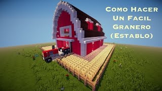 Como Hacer Un Facil Granero Establo En Minecraft [upl. by Frieda]