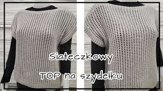 NR39 Siateczkowy TOP Bluzka Sweter na Szydełku Crochet Lace Mesh Top Foregin Subtitles [upl. by Beryl]