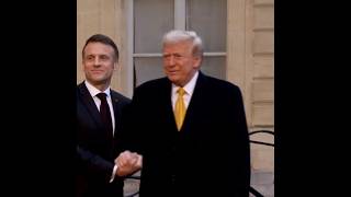 Donald Trump meets with French President Macron [upl. by Rodie]