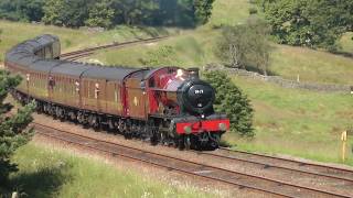 GWR 5972 Hoggwarts Express Aka  Olton Hall  The Wizards Express tours JuneJuly 2014 [upl. by Jeanna]