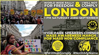 LONDON FREEDOM RALLY  LONDON SAYS NO [upl. by Dempsey]