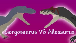 Gorgosaurus vs Allosaurus [upl. by Nykal371]