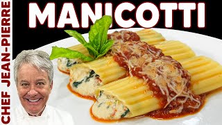 Manicotti Pasta Stuffed with Cheese  Chef JeanPierre [upl. by Rekab333]