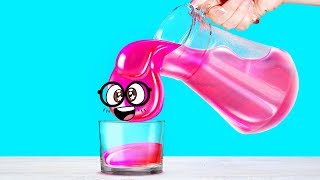 7 ASTONISHING LIQUID CRAFTS with Slime Sam  Pour Spill Play [upl. by Bamberger]