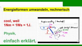 Energieerhaltungssatz Energieumwandlung fast OHNE zu rechnen [upl. by Nywled]