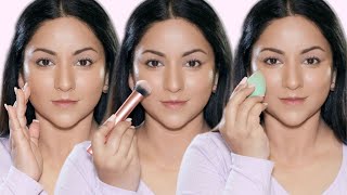 How amp Why YOU Should Apply Foundation with fingers brush amp sponge [upl. by Hanforrd]