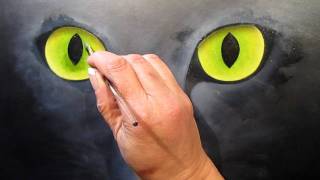 How to paint a cat the work of the eyes 22 [upl. by Airdnek]