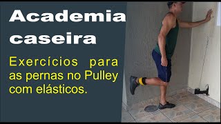 Academia caseira parte 7  Malhando pernas no pulley [upl. by Ahsimaj242]