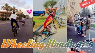 One wheeling in Pakistan Honda 125 CG  By  Naveed The Bike Rider [upl. by Ardnaet]