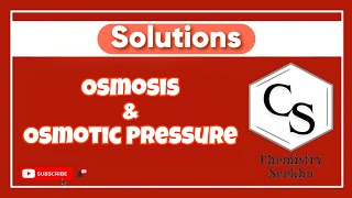 12 Ch 1 Solutions  Osmosis amp Osmotic Pressure [upl. by Adnoluy]